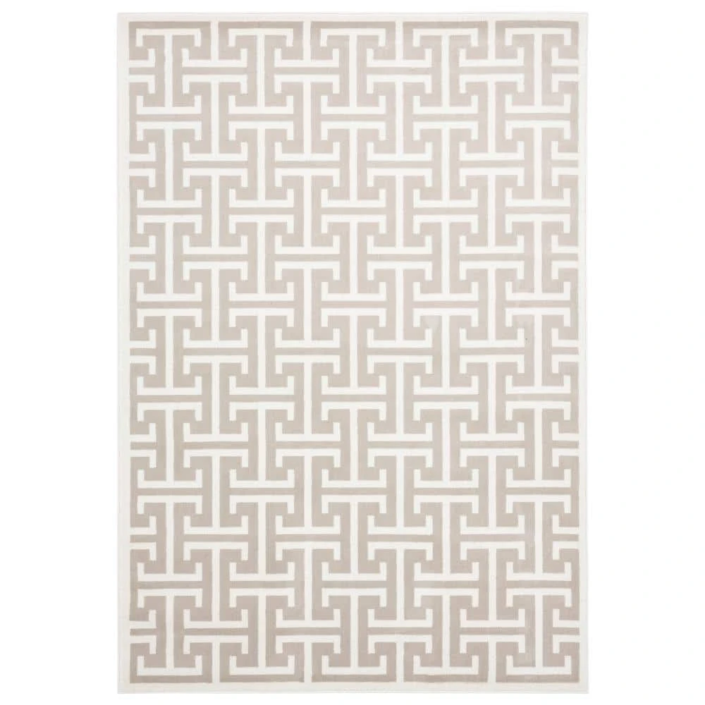 Arto Beige 5 ft. 3 in. x 7 ft. 6 in. Abstract Polypropylene Area Rug by Abani
