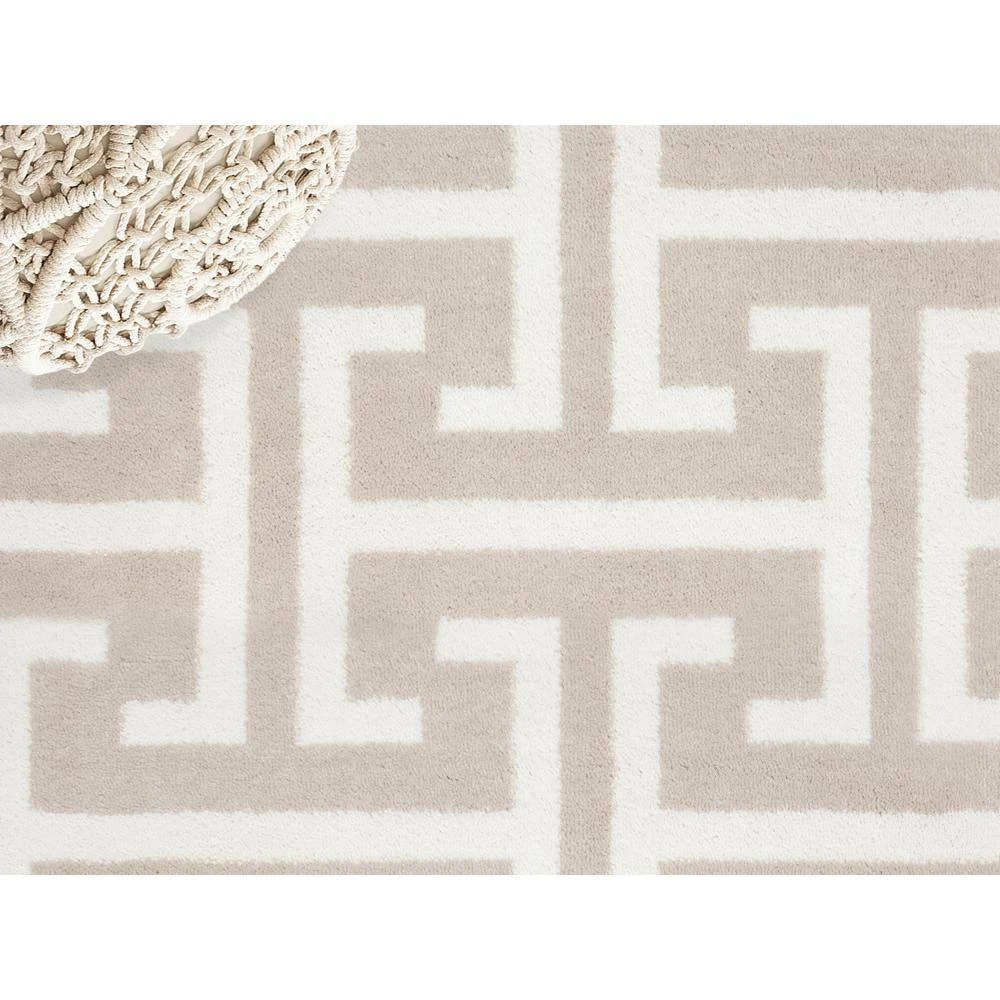 Arto Beige 5 ft. 3 in. x 7 ft. 6 in. Abstract Polypropylene Area Rug by Abani - Image 2