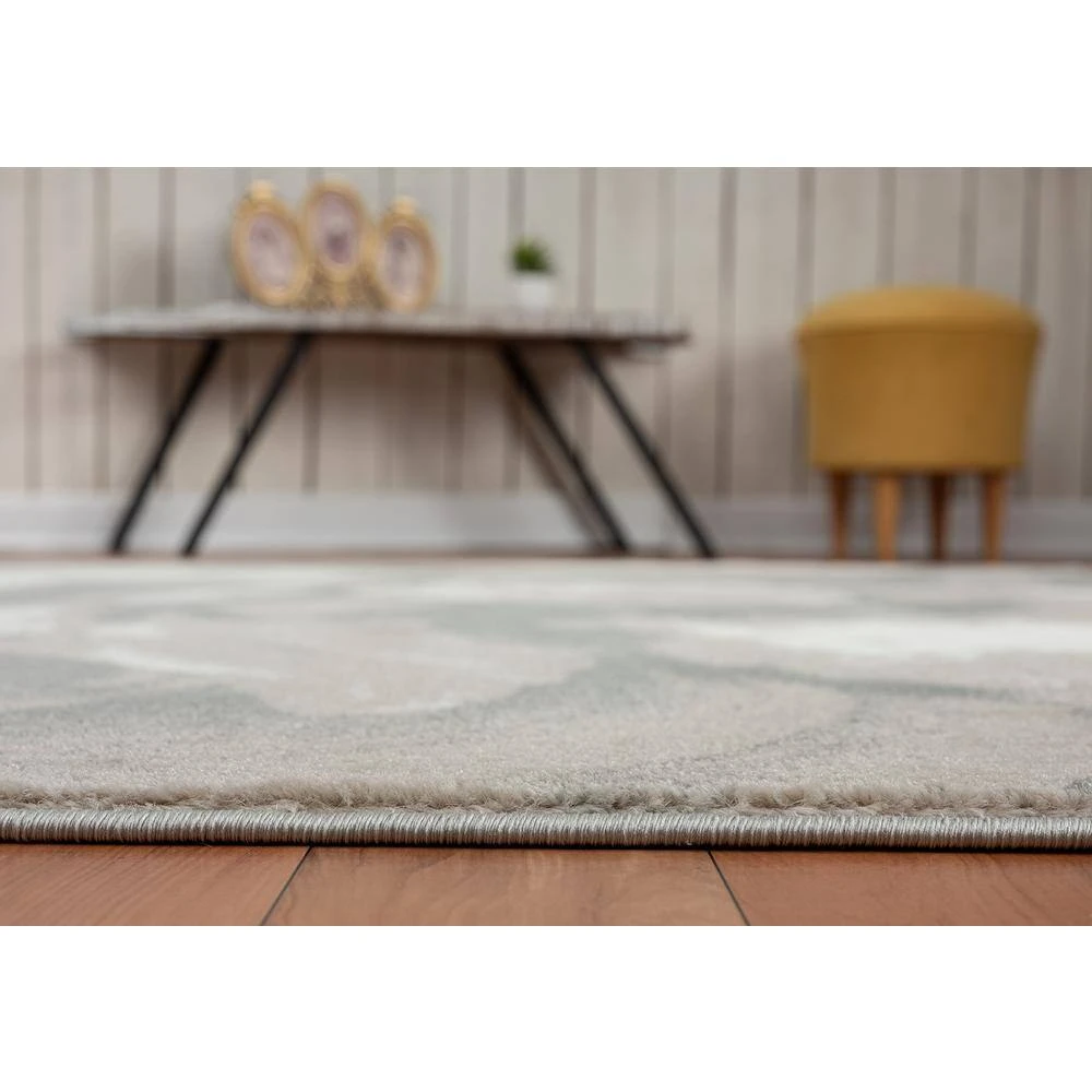 Arto Beige 7 ft. 9 in. x 10 ft. 2 in. Abstract Polypropylene Area Rug by Abani - Image 5