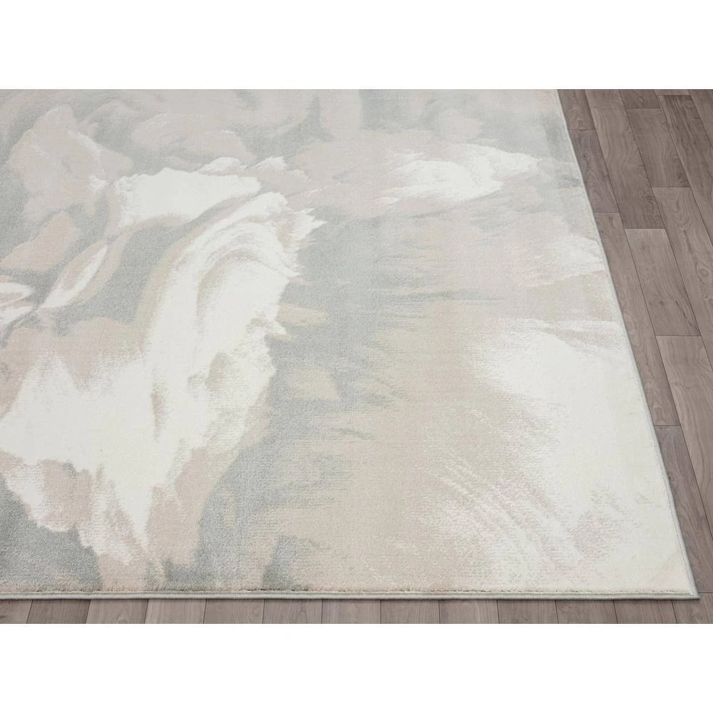 Arto Beige 7 ft. 9 in. x 10 ft. 2 in. Abstract Polypropylene Area Rug by Abani - Image 4