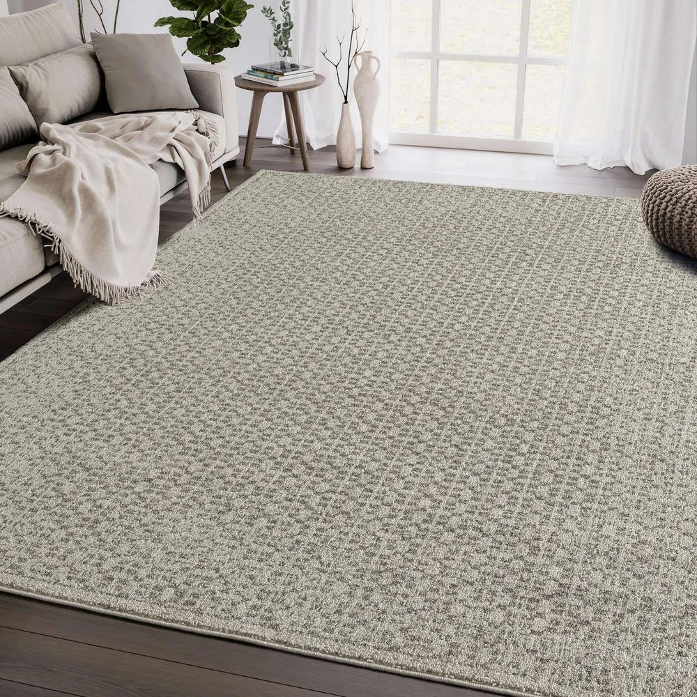 Layla Beige 5 ft. 3 in. x 7 ft. 6 in. Abstract Polypropylene Area Rug by Abani - Image 9