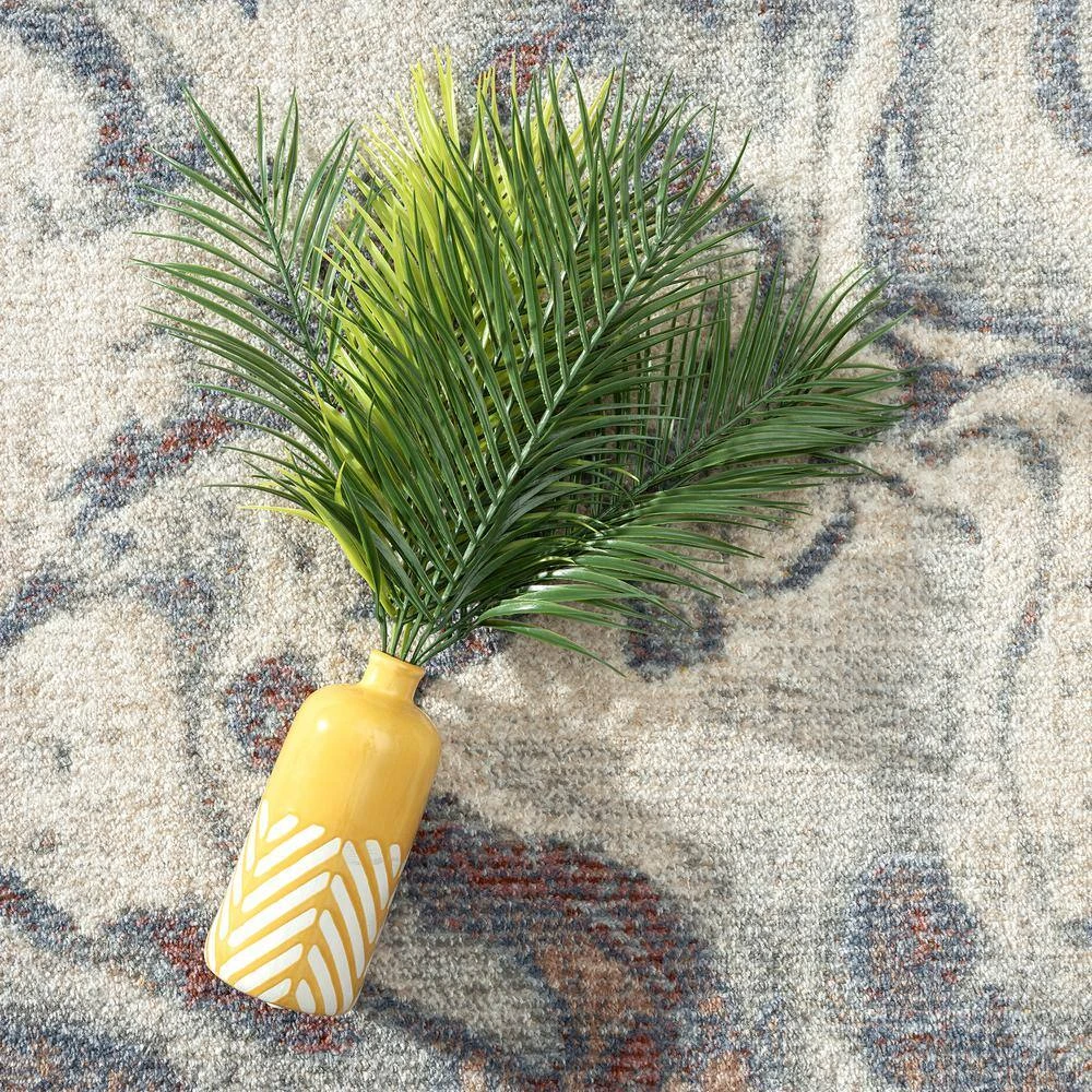 Milas Beige 5 ft. 3 ft. x 7 ft. 6 in. Abstract Polypropylene Area Rug by Abani - Image 8