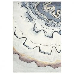 Venus Beige 4 ft. x 6 ft. Abstract Polypropylene Area Rug by Abani