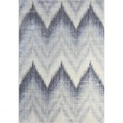 Cruz Blue 6 ft. x 9 ft. Abstract Polypropylene Area Rug by Abani