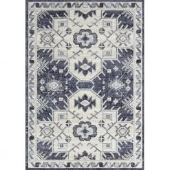 Cruz Blue 7.9 ft. x 10.2 ft. Geometric Polypropylene Area Rug by Abani