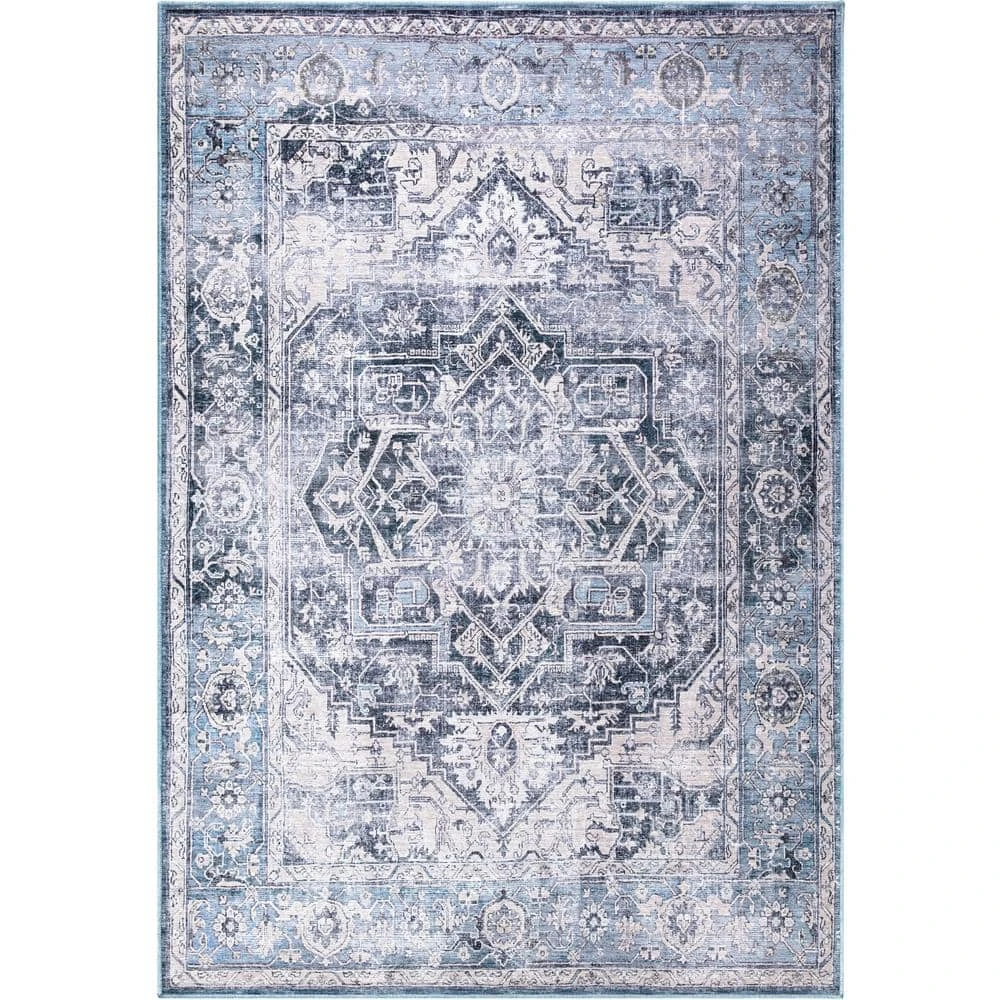 Abani Rugs Lola LOL140A Contemporary Blue 5 ft. 3 in. x 7 ft. 6 in. Area Rug
