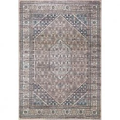 Abani Rugs Lola LOL170A Vintage Contemporary Creamy Gray Blue 4 ft. x 6 ft. Area Rug