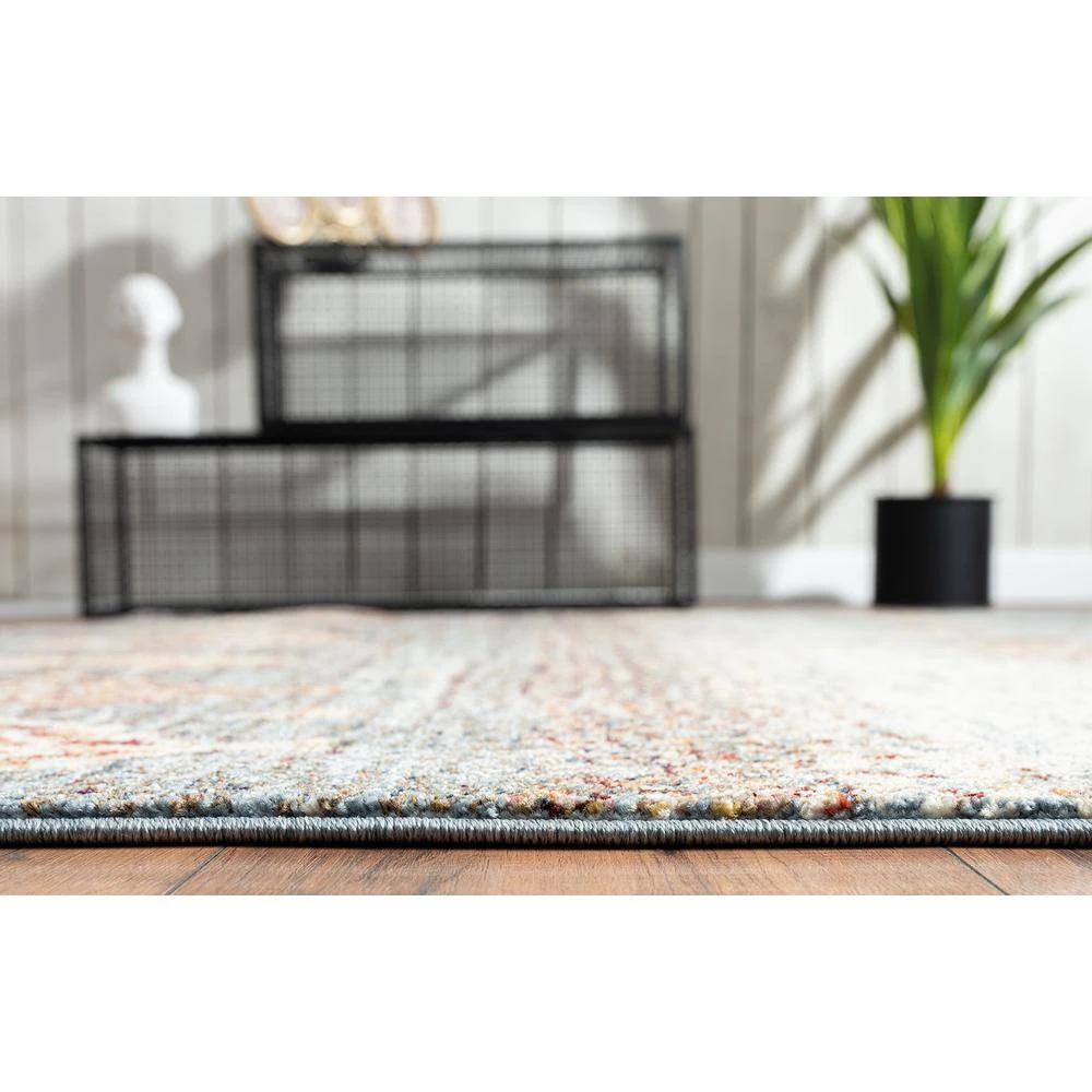 Mesa Blue 7 ft. 9 in. x 10 ft. 2 in. Abstract Polypropylene Area Rug by Abani - Image 5