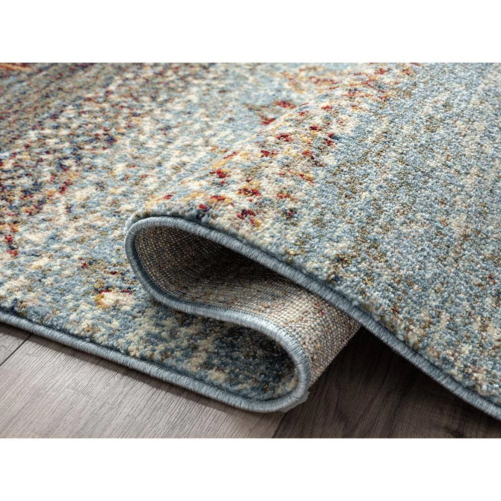 Mesa Blue 7 ft. 9 in. x 10 ft. 2 in. Abstract Polypropylene Area Rug by Abani - Image 4