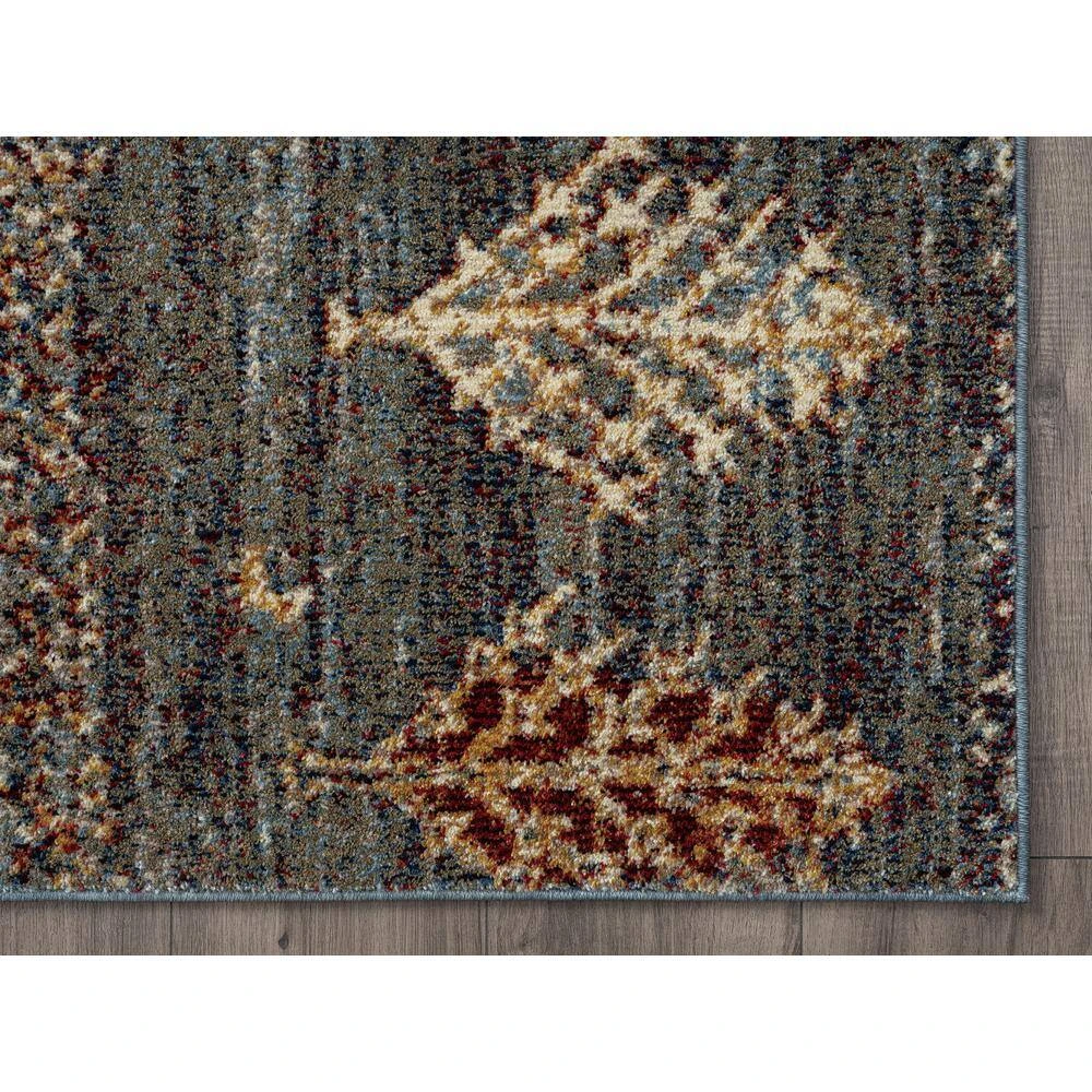 Mesa Blue 7 ft. 9 in. x 10 ft. 2 in. Abstract Polypropylene Area Rug by Abani - Image 2