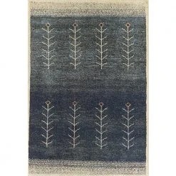 Mesa Blue 5 ft. 3 ft. x 7 ft. 6 in. Abstract Polypropylene Area Rug by Abani