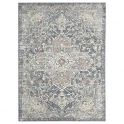Milas Blue 6 ft. x 9 ft. Oriental Polypropylene Area Rug by Abani