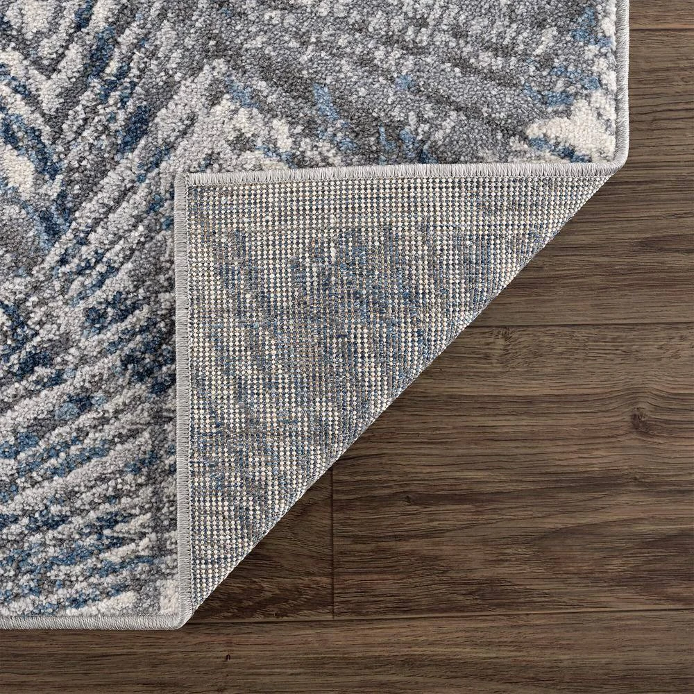 Abani Rugs MIST MIS130A Leaves Blue 5 ft. 3 in. x 7 ft. 6 in. Area Rug - Image 5