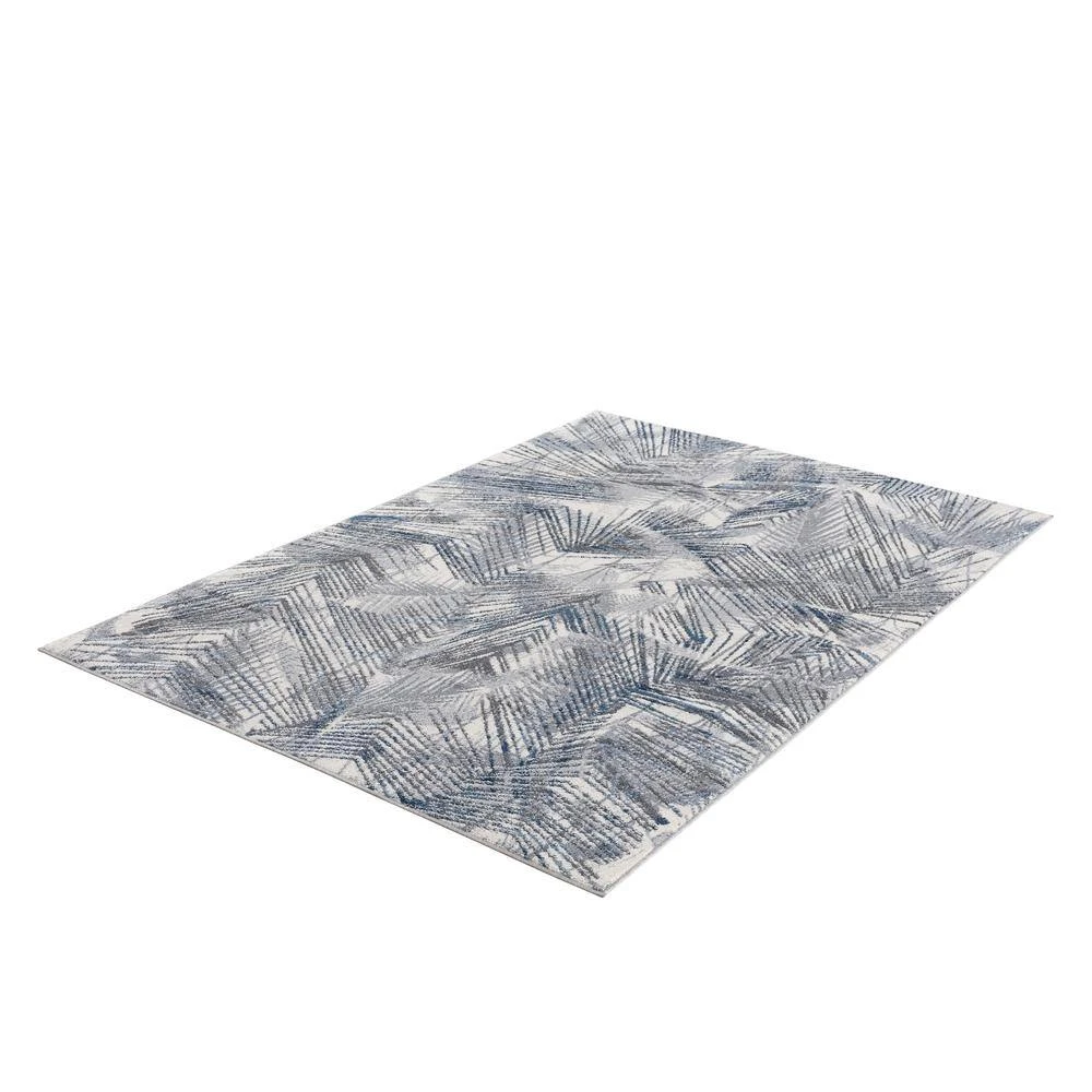 Abani Rugs MIST MIS130A Leaves Blue 5 ft. 3 in. x 7 ft. 6 in. Area Rug - Image 6