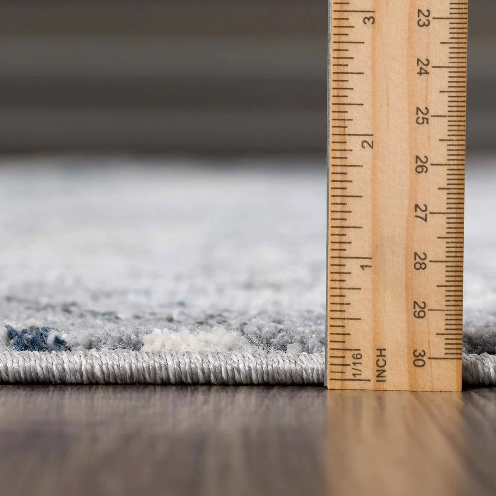 Abani Rugs MIST MIS130A Leaves Blue 5 ft. 3 in. x 7 ft. 6 in. Area Rug - Image 7