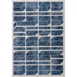 Abani Rugs MIST MIS160A 3C Box Blue 7 ft. 9 in. x 10 ft. 2 in. Rug