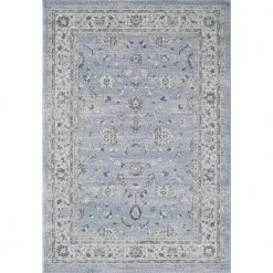 Troy Blue 7 ft. 9 in. x 10 ft. 2 in. Oriental Polypropylene Area Rug by Abani