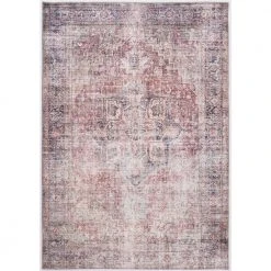 Paloma Brick 2 ft. x 10 ft. Distressed Polyester Area Rug by Abani