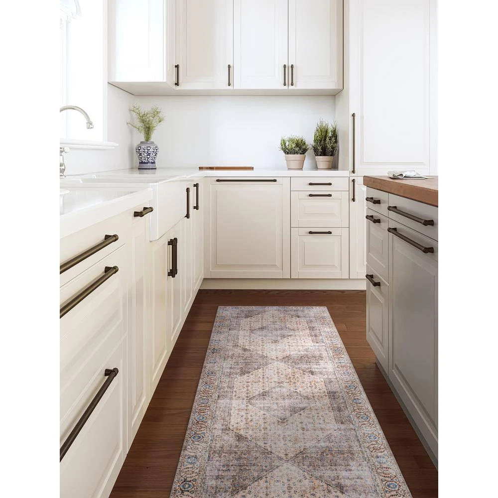 Paloma Brown 2 ft. x 5 ft. Oriental Polyester Area Rug by Abani - Image 7