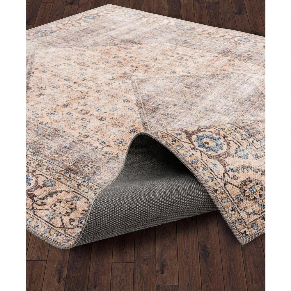 Paloma Brown 2 ft. x 5 ft. Oriental Polyester Area Rug by Abani - Image 4