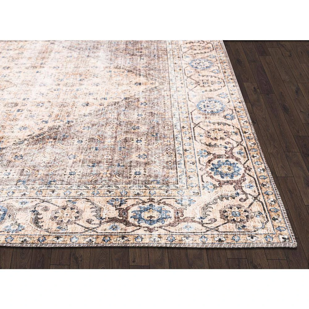 Paloma Brown 2 ft. x 5 ft. Oriental Polyester Area Rug by Abani - Image 2