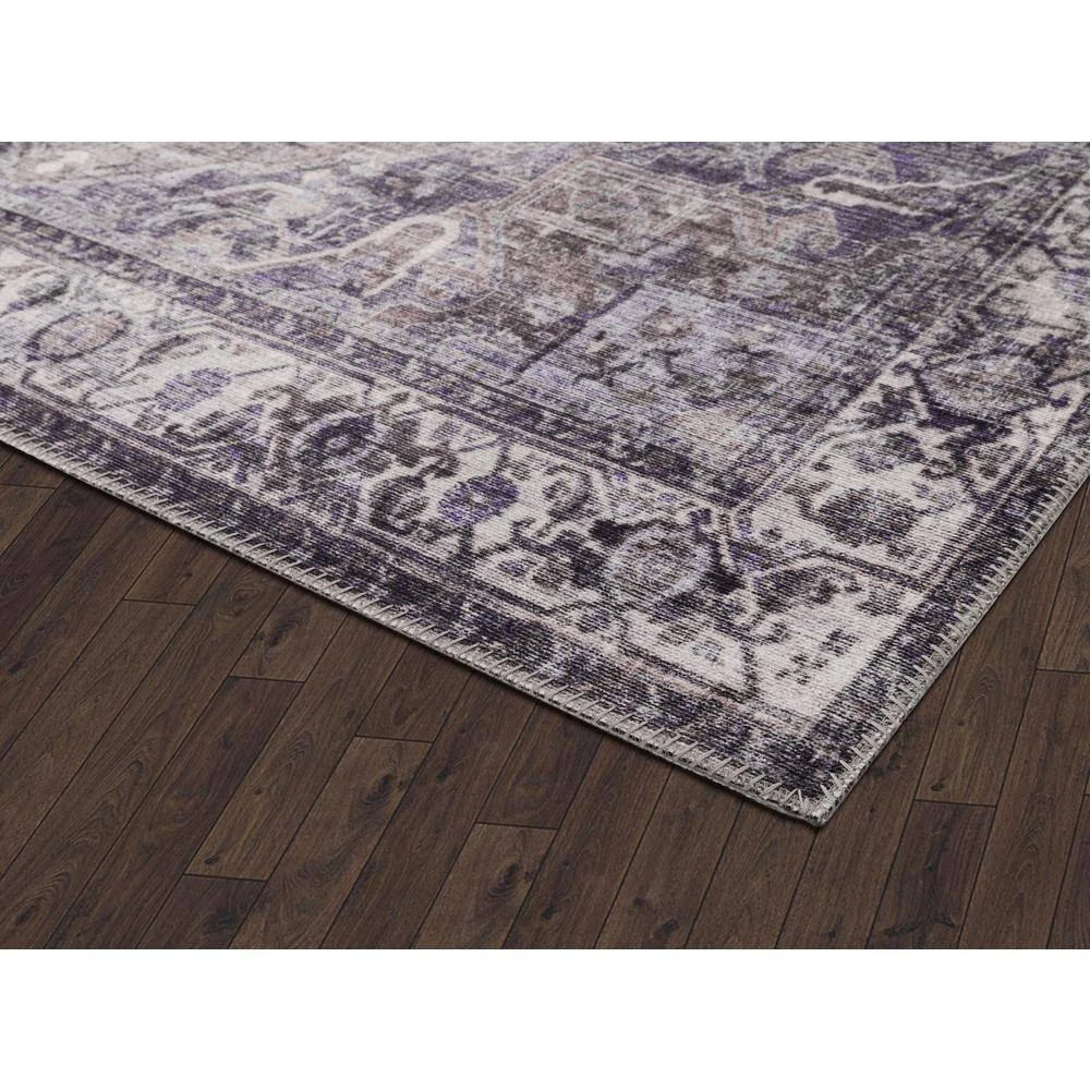 Paloma Brown 6 ft. x 9 ft. Distressed Polyester Area Rug by Abani - Image 5