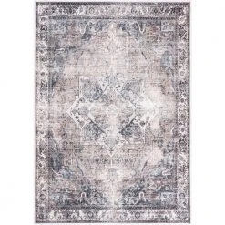 Paloma Brown 6 ft. x 9 ft. Distressed Polyester Area Rug by Abani