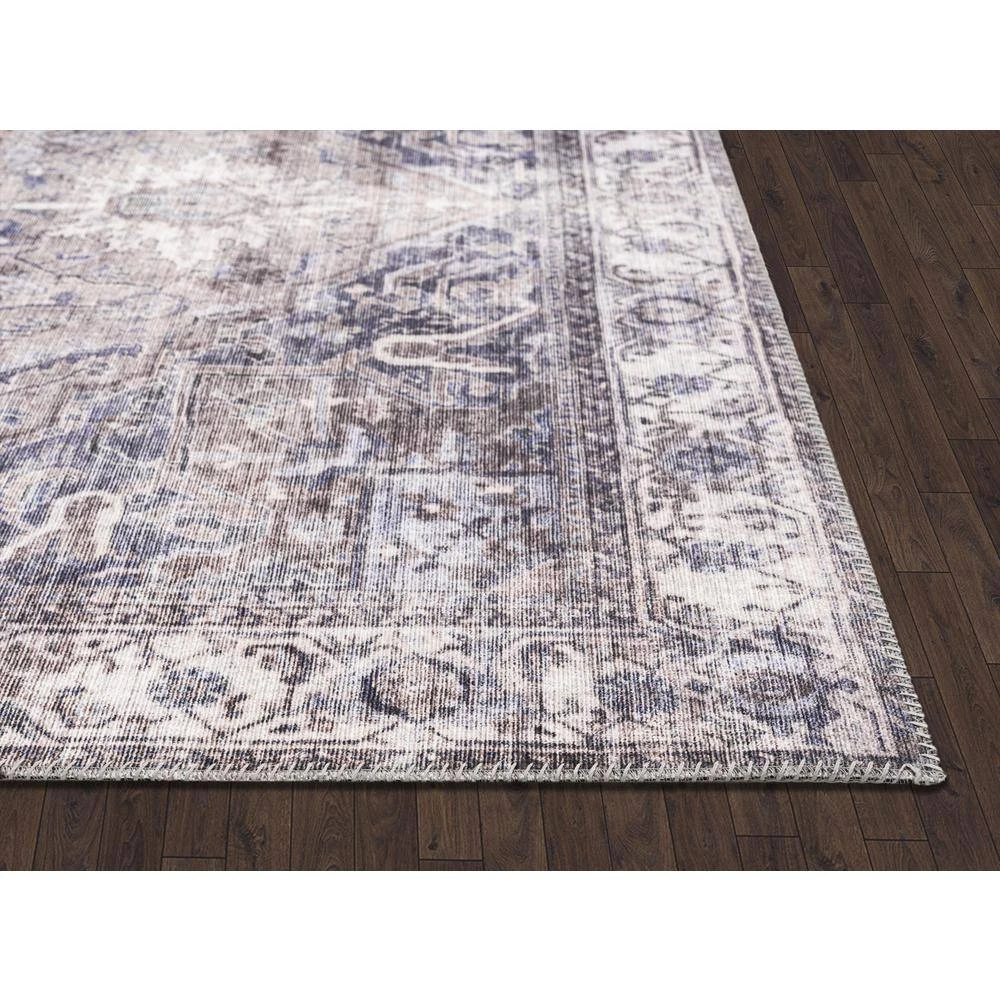 Paloma Brown 6 ft. x 9 ft. Distressed Polyester Area Rug by Abani - Image 2