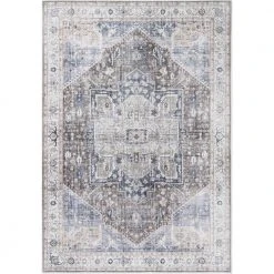 Paloma Brown 5 ft. 3 ft. x 7 ft. 6 in. Oriental Polyester Area Rug by Abani