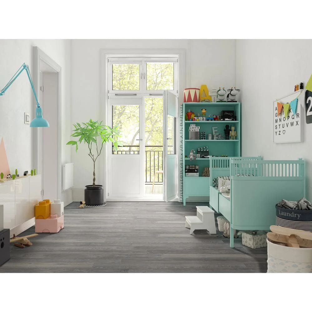 Centennial Urban Ash 6 in. x 48 in. Glue Down Luxury Vinyl Plank Flooring (36 sq. ft. / case) by A&A Surfaces - Image 7