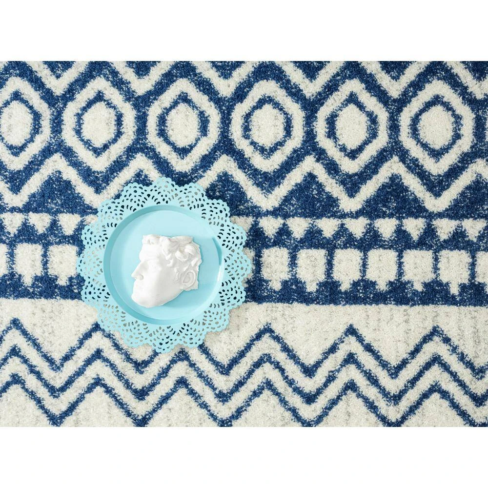 Casa Cream 4 ft. x 6 ft. Geometric Polypropylene Area Rug by Abani - Image 5