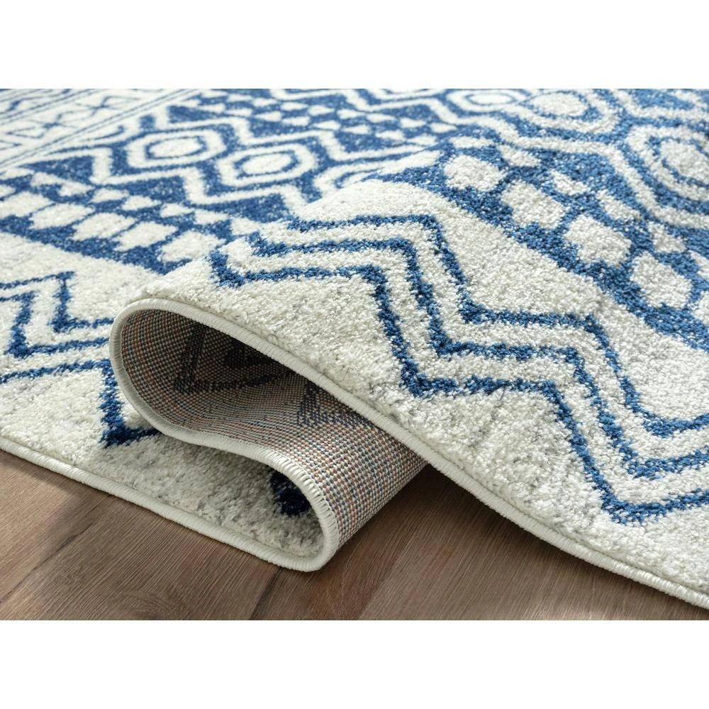 Casa Cream 4 ft. x 6 ft. Geometric Polypropylene Area Rug by Abani - Image 4