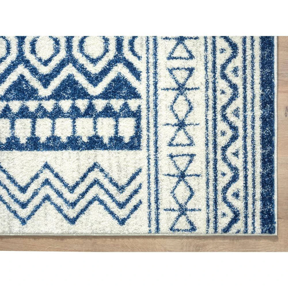 Casa Cream 4 ft. x 6 ft. Geometric Polypropylene Area Rug by Abani - Image 2
