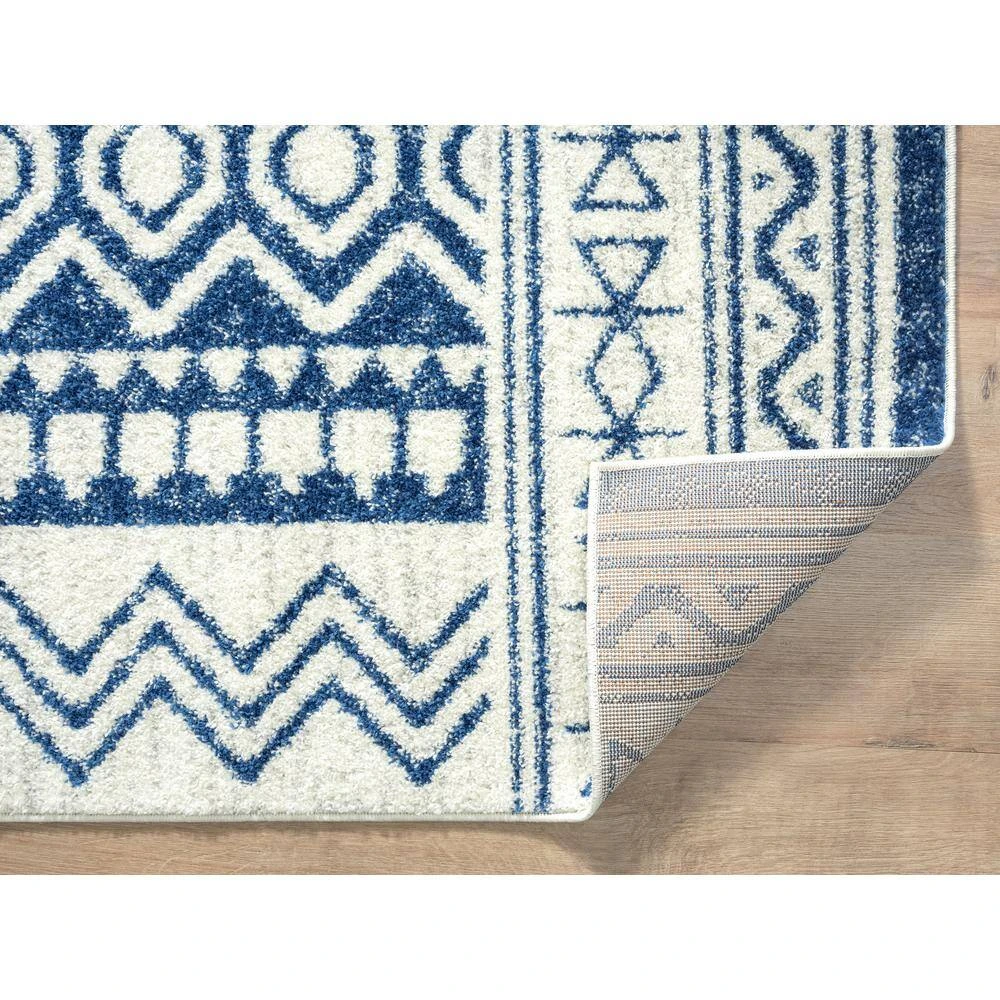 Casa Cream 4 ft. x 6 ft. Geometric Polypropylene Area Rug by Abani - Image 7