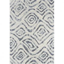 Cruz Cream 4 ft. x 6 ft. Geometric Polypropylene Area Rug by Abani