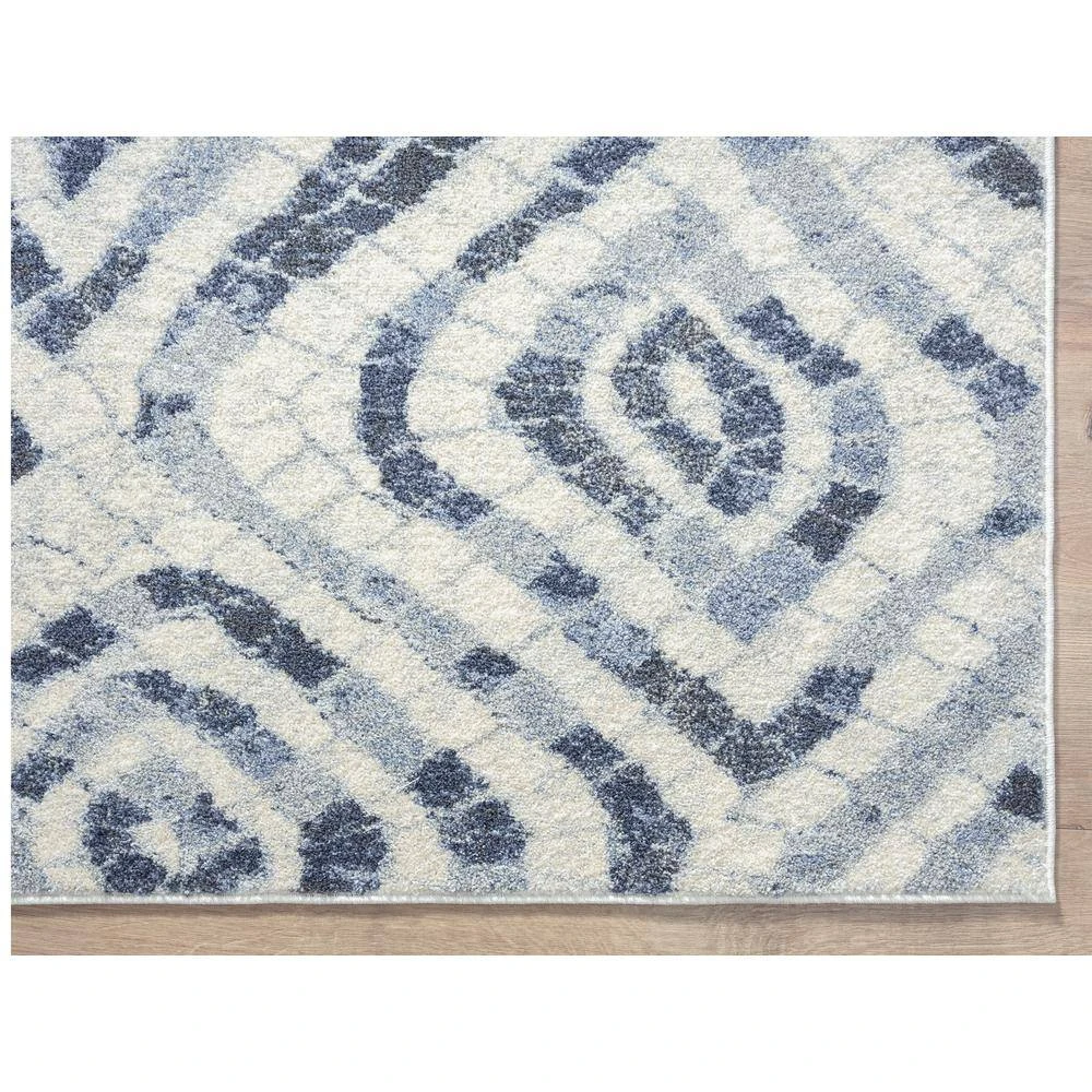 Cruz Cream 4 ft. x 6 ft. Geometric Polypropylene Area Rug by Abani - Image 2