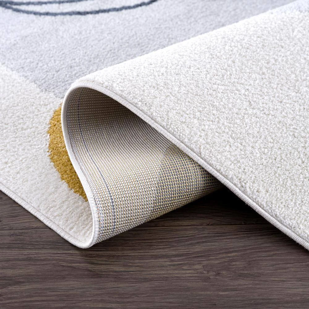 Abani Rugs DECO DEC130A Cream 7 ft. 9 in. x 10 ft. 2 in. Minimalist Geometric Area Rug - Image 3