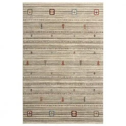 Mesa Cream 3 ft. x 5 ft. Geometric Polypropylene Area Rug by Abani