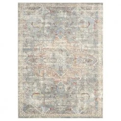 Milas Cream 5 ft. 3 ft. x 7 ft. 6 in. Oriental Polypropylene Area Rug by Abani