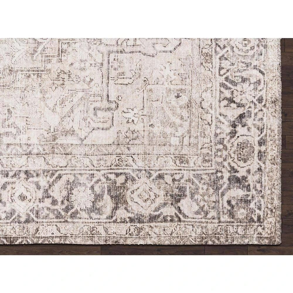 Paloma Cream 6 ft. x 9 ft. Oriental Polyester Area Rug by Abani - Image 3