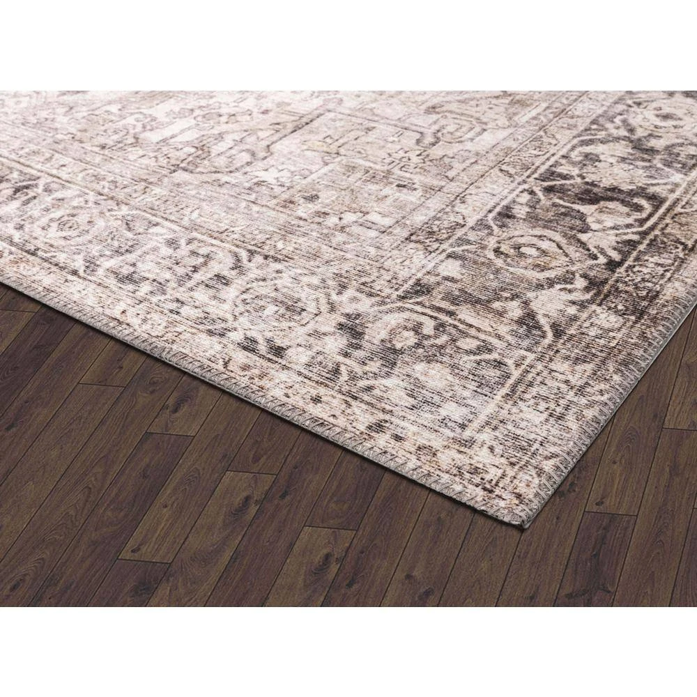 Paloma Cream 6 ft. x 9 ft. Oriental Polyester Area Rug by Abani - Image 5