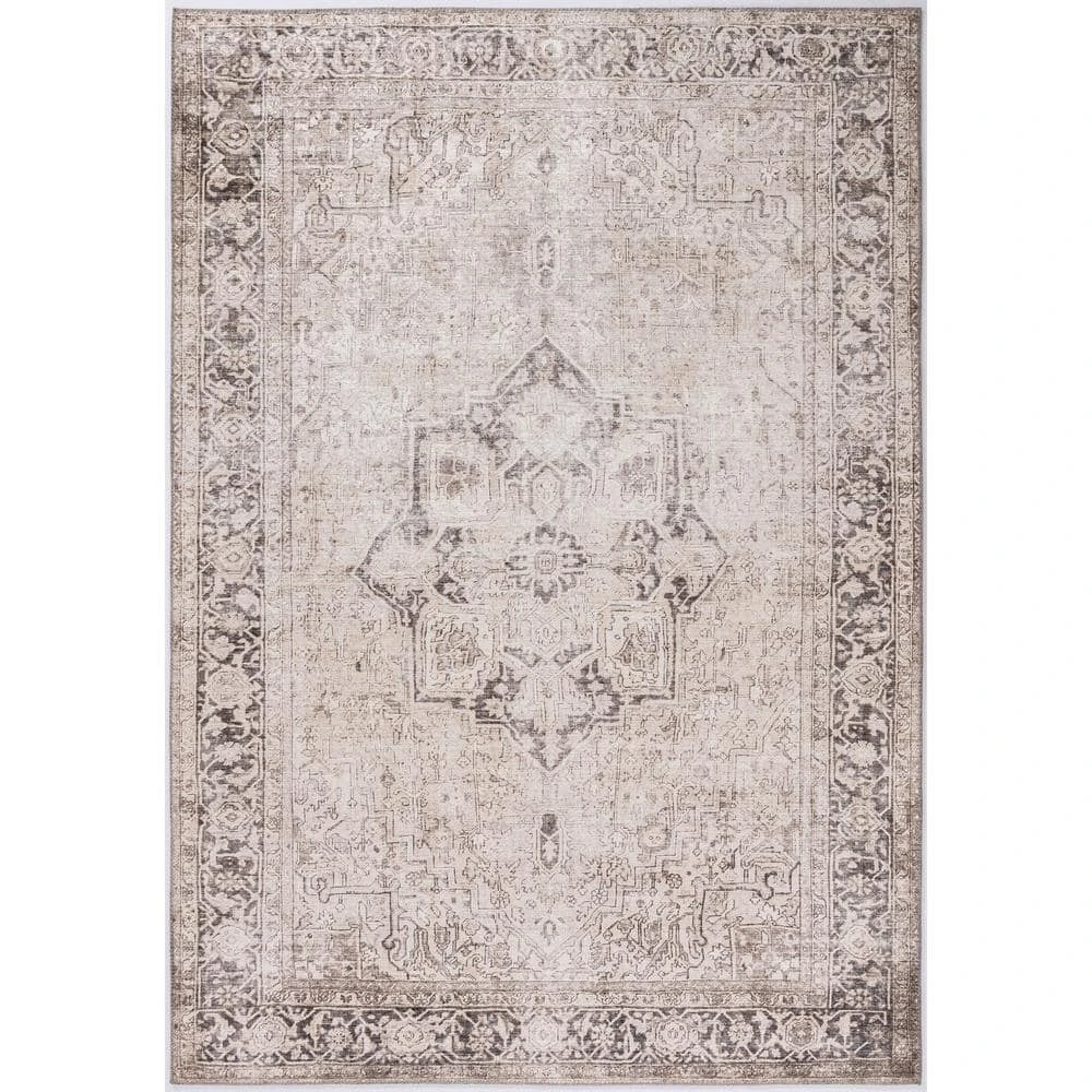 Paloma Cream 6 ft. x 9 ft. Oriental Polyester Area Rug by Abani