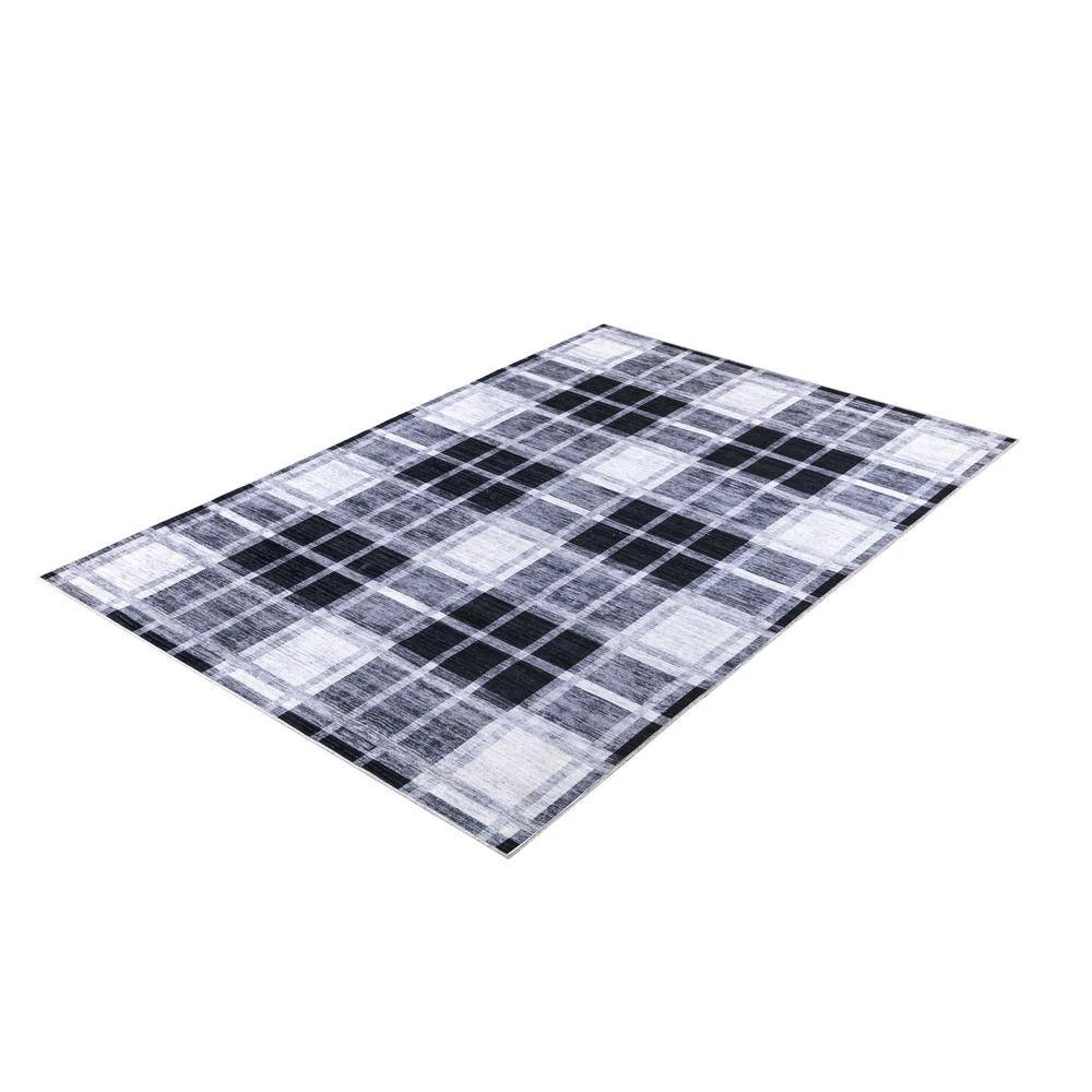 Abani Rugs PAR130A Parker Plaid Cream 7 ft. 9 in. x 10 ft. 2 in. Area Rug - Image 4