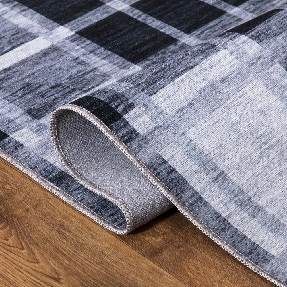 Abani Rugs PAR130A Parker Plaid Cream 7 ft. 9 in. x 10 ft. 2 in. Area Rug - Image 3