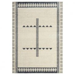Tulum Cream 7.9 ft. x 10.2 ft. Abstract Polypropylene Area Rug by Abani