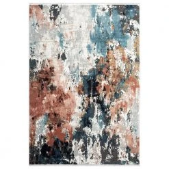 Azure Grey 7 ft. 9 in. x 10 ft. 2 in. Abstract Polyester Area Rug by Abani