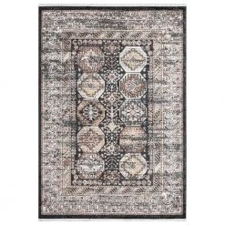 Azure Grey 5 ft. 3 in. x 7 ft. 6 in. Oriental Polyester Area Rug by Abani