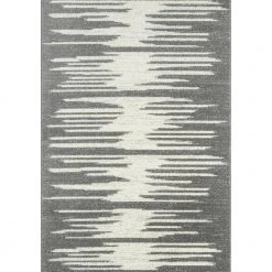 Casa Grey 4 ft. x 6 ft. Geometric Polypropylene Area Rug by Abani