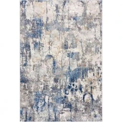 Dune Grey 7.9 ft. x 10.2 ft. Distressed Polypropylene Area Rug by Abani