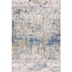 Dune Grey 4 ft. x 6 ft. Abstract Polypropylene Area Rug by Abani
